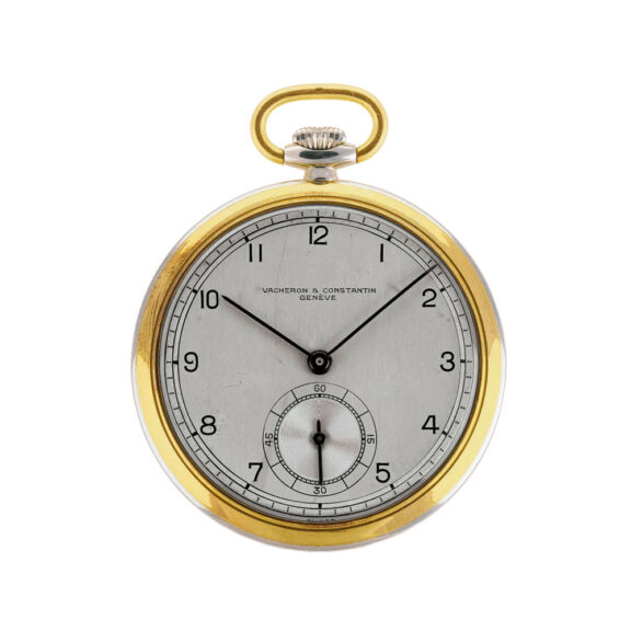 Swiss two colour gold open faced dress watch Circa 1938 Swiss two colour gold open faced dress watch Circa 1938