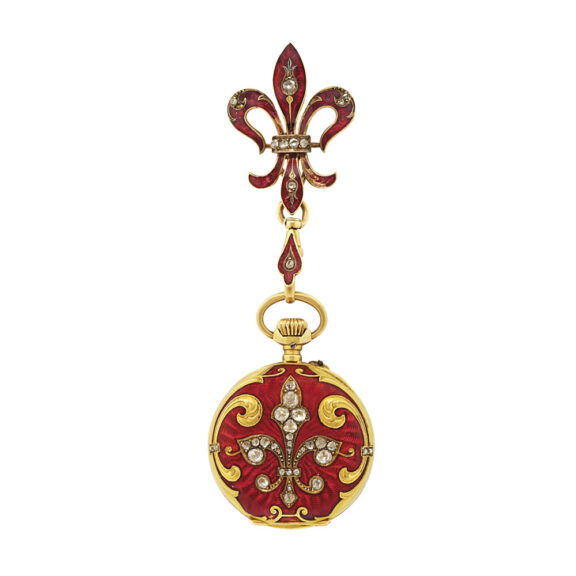 Swiss gold, enamel and diamond set pocket watch Circa 1910