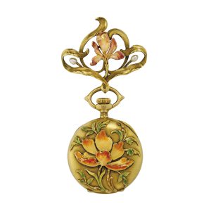Swiss open faced Art Deco lever pendant watch Circa 1920