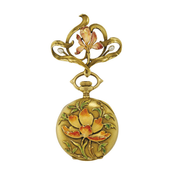 Swiss open faced Art Deco lever pendant watch Circa 1920