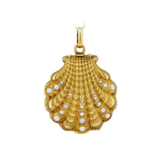 Fine Swiss gold, pearl anturqoise set form watch Circqa 1815