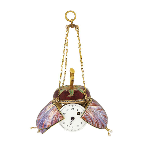 French gold and enamel tulip shaped form watch Circa 1825
