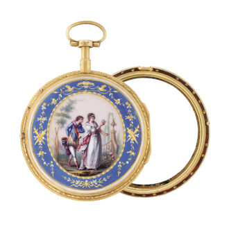 Swiss multi coloured gold/enamel triple calendar Circa 1790
