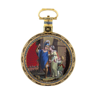 Extremely fine gold/enamel center seconds duplex Circa 1820