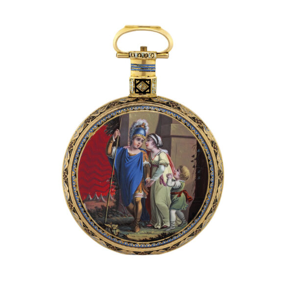Extremely fine gold/enamel center seconds duplex Circa 1820