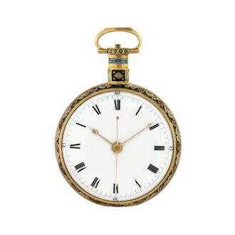 Extremely fine gold/enamel center seconds duplex Circa 1820