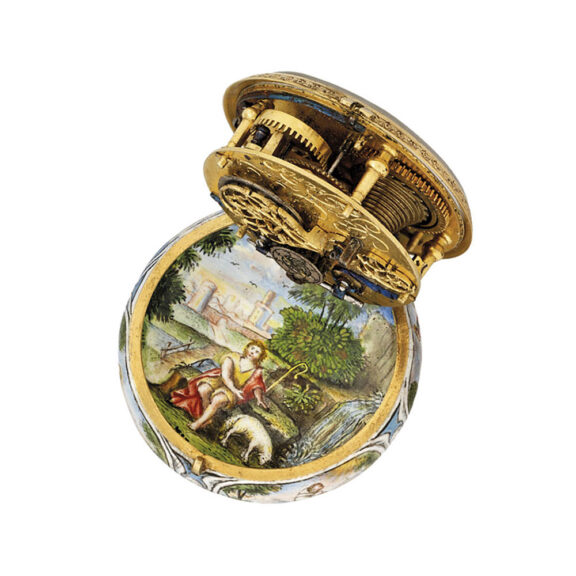 Fine, early French gold and enamel verge watch Circa 1665 Fine, early French gold and enamel verge watch Circa 1665