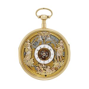 Verge with jacquemart and erotic automaton scene Circa 1820