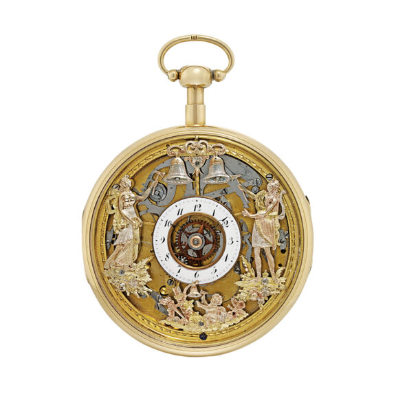Verge with jacquemart and erotic automaton scene Circa 1820