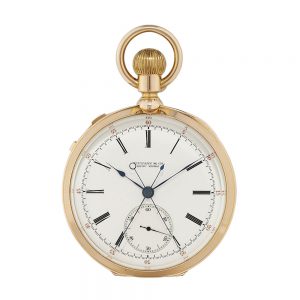 American 18k rose gold split second chronograph Circa 1890