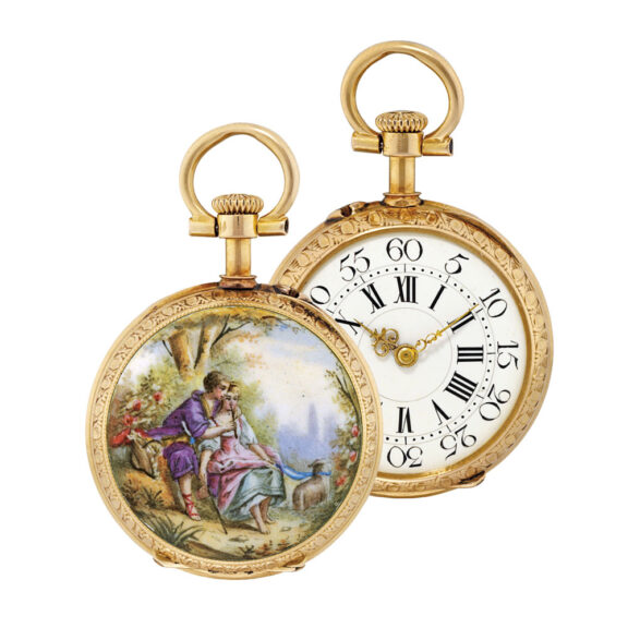 French miniature Louis XVI style pendant watch Circa 1880