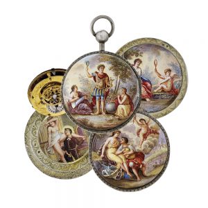 Austrian pendant watch with concealed erotic scene Circa 1830