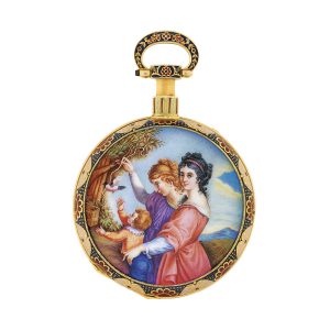 Swiss quarter repeating hour striking musical watch Circa 1820