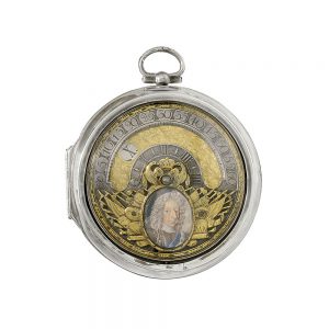 Unusual English silver royal presentation watch Circa 1700