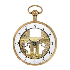 Swiss 18k gold open faced quarter repeating verge Circa 1820