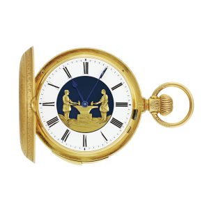 Gold repeater with jaquemart forgerons automaton Circa 1890