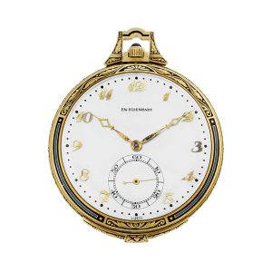 Swiss gold and enamel minute repeating lever Circa 1920