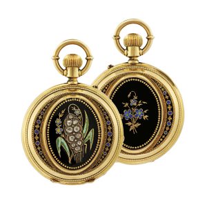 Swiss gold, enamel and diamond set full hunter Circa 1900