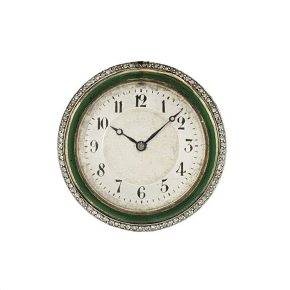 Fine French decorated pendant watch wit chain Circa 1910 Fine French decorated pendant watch wit chain Circa 1910