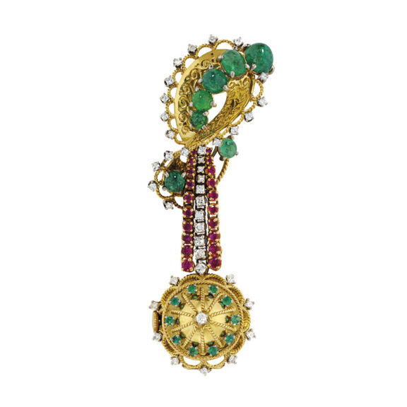Fine Swiss pendant watch with matching brooch Circa 1940