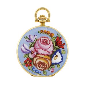 Swiss gold and enamel hunting cased lever watch Circa 1890
