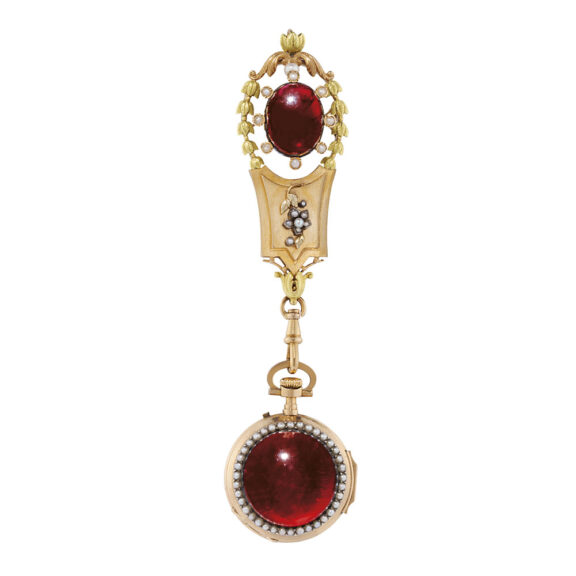 Fine and unusual Swiss pendant watch with brooch Circa 1900
