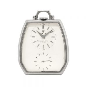 Rare Swiss 18 carat white gold keyless dress watch Circa 1945