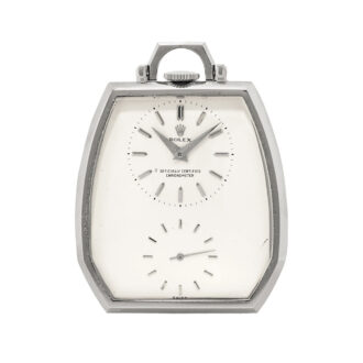 Rare Swiss 18 carat white gold keyless dress watch Circa 1945