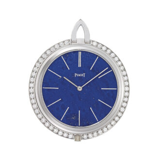 Swiss white gold dress watch set with diamonds Circa 1970