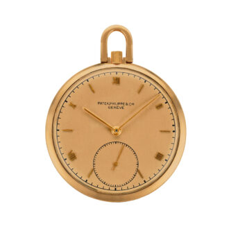 Swiss 18 carat rose gold open faced pocket watch Circa 1943