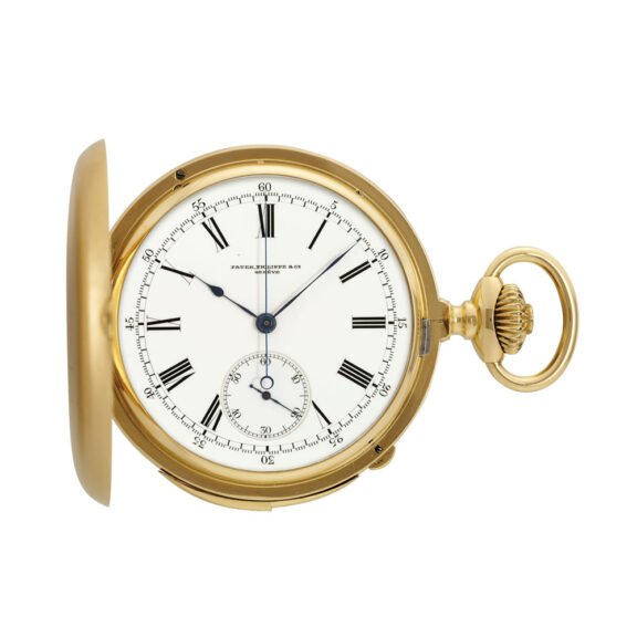 Swiss 18k gold five minute repeating chronograph Circa 1887