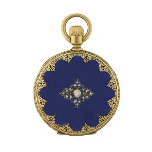 Swiss 18 carat gold hunting cased pocket watch Circa 1867