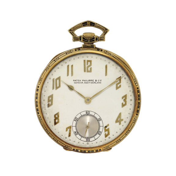Swiss 18 carat gold open faced keyless lever watch Circa 1927 Swiss 18 carat gold open faced keyless lever watch Circa 1927
