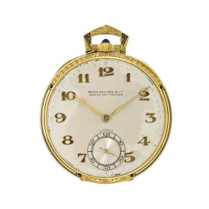 Swiss 18 carat gold open faced keyless lever watch Circa 1923