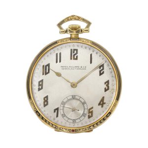 Unusual gold and enamel open faced dress watch Circa 1923