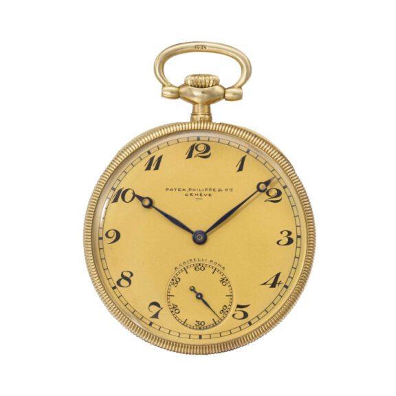Fine Swiss 18k gold open faced lever dress watch Circa 1919 Fine Swiss 18k gold open faced lever dress watch Circa 1919