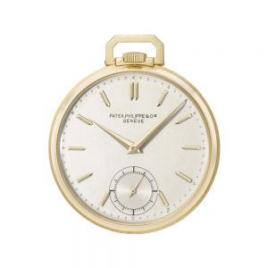 Swiss 18 carat gold open faced lever dress watch Circa 1948