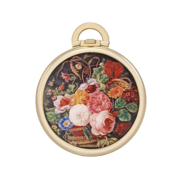 Swiss possibly unique 18K gold and enamel watch Circa 1960