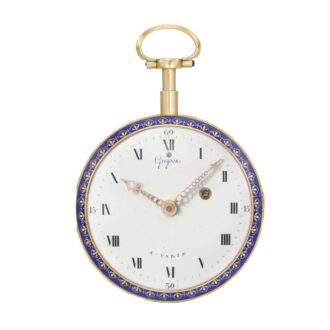 Attractive French gold and enamel quarter repeater Circa 1790