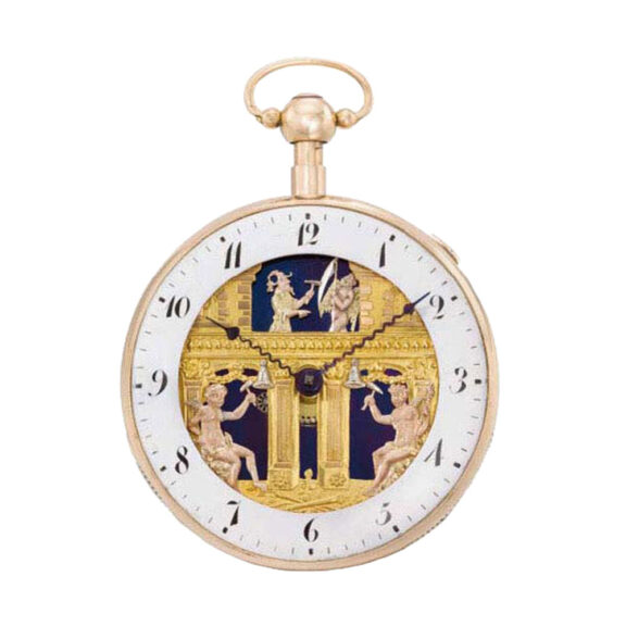 Unusual Swiss ¼h repeater with four jaquemarts Circa 1820