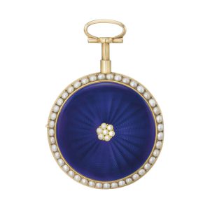 French gold, enamel and pearl set quarter repeater Circa 1800