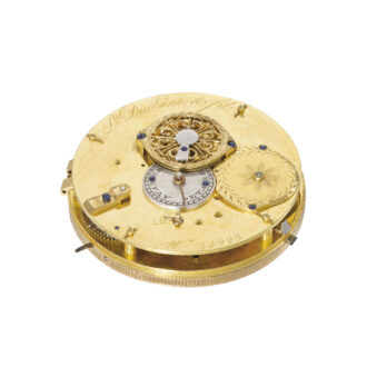 Swiss rose gold verge watch with automaton scene Circa 1800 Swiss rose gold verge watch with automaton scene Circa 1800