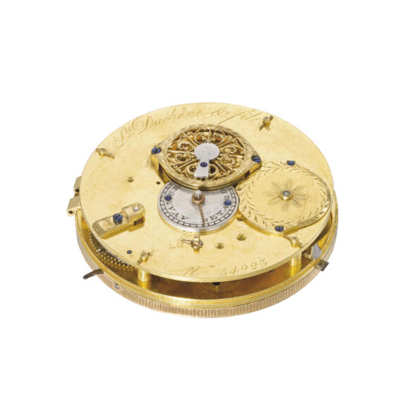 Swiss rose gold verge watch with automaton scene Circa 1800 Swiss rose gold verge watch with automaton scene Circa 1800
