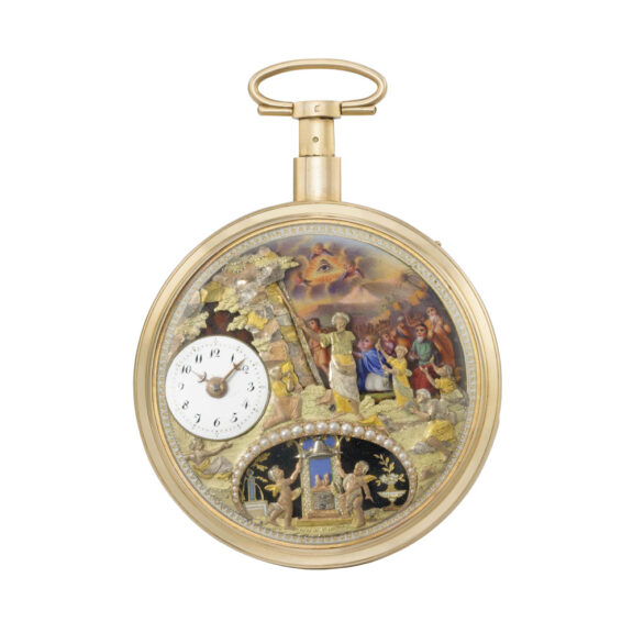 Important Swiss quarter repeater with automaton Circa 1820