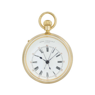English gold open faced split seconds chronograph Circa 1873