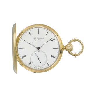 Danish 18k gold hunting cased pocket chronometer Circa 1870