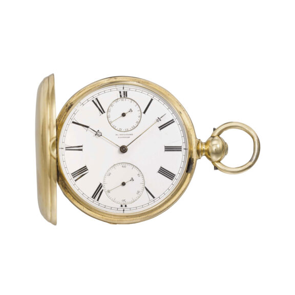 Chronometer with chain fusée, date and tourbillon Circa 1875 Chronometer with chain fusée, date and tourbillon Circa 1875