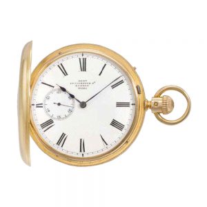 Fine, rare English half hunting cased chronometer Circa 1867