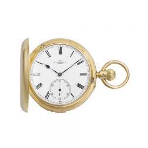 English hunting cased minute repeating lever watch Circa 1894