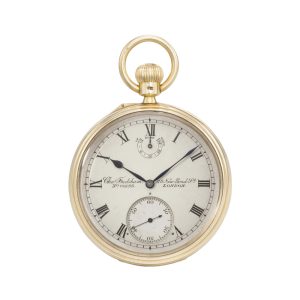 English one min. tourbillon lever with power reserve Circa 1905